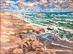 Midday at Coral Cove, oil by Ralph Papa